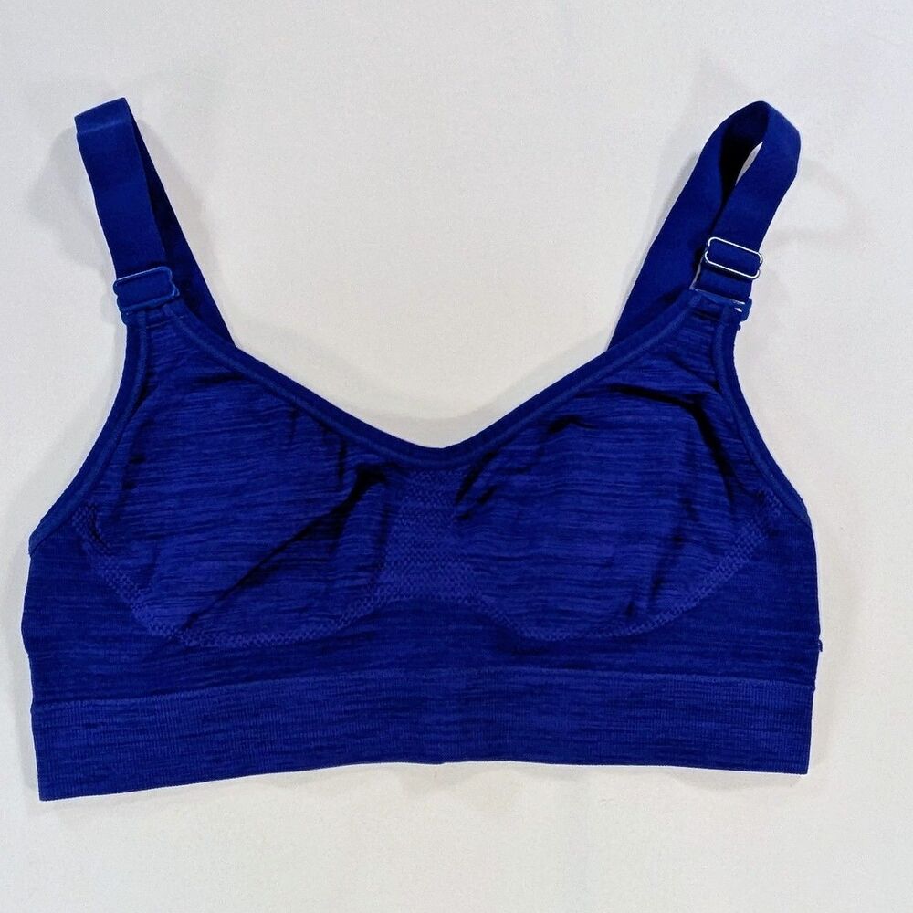 Spalding Sports Bra - Athletic Gym Women’s Large Blue